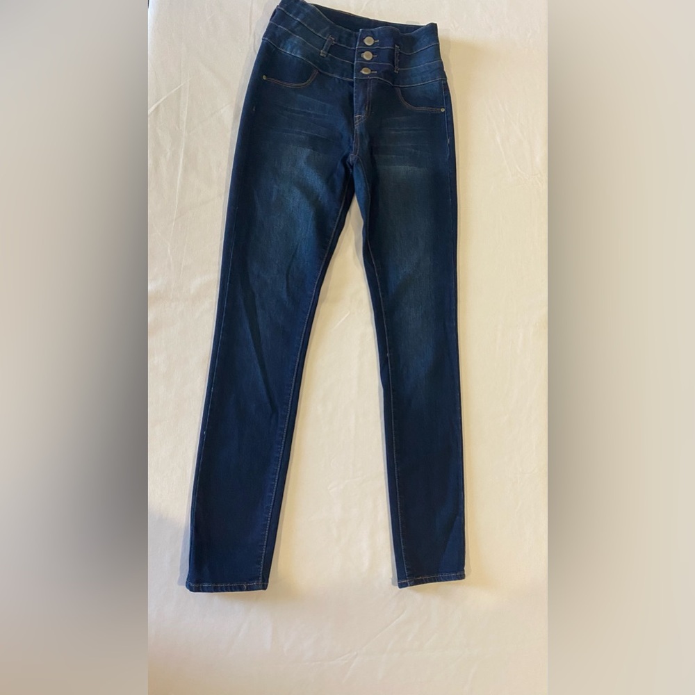 🛍️🛍️🛍️ Refuge High Waist Stretchy Jean, sz 4, Used, blue